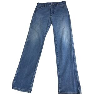 Wrangler 13MWZPW Jeans Mens 32x36 Blue Medium Wash Cowboy Cut Regular Denim